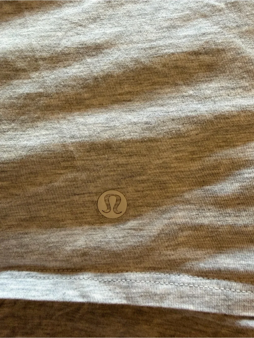 Lululemon Light Gray Draped Back Athletic Tank Top